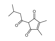 4,5-Dimethyl-2-(3-methyl-1-oxobutyl)-4-cyclopentene-1,3-dione结构式