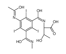 (2S,3R)-2-[[3-acetamido-2,4,6-triiodo-5-(methylcarbamoyl)benzoyl]amino]-3-hydroxybutanoic acid结构式