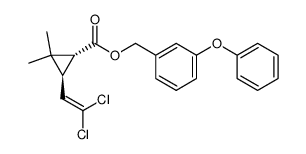 (3-phenoxyphenyl)methyl 3-(2,2-dichloroethenyl)-2,2-dimethyl-cycloprop ane-1-carboxylate Structure