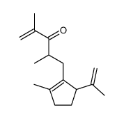 3-isopropenyl-1-methyl-2-(2,4-dimethyl-3-oxo-4-pentenyl)-1-cyclopentene结构式