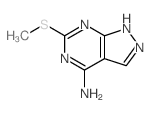 1H-Pyrazolo[3,4-d]pyrimidin-4-amine,6-(methylthio)-结构式