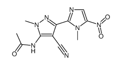 5-acetylamino-1-methyl-3-(1-methyl-5-nitro-1H-imidazol-2-yl)-1H-pyrazole-4-carbonitrile Structure