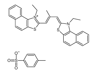 1-ethyl-2-[3-(1-ethylnaphtho[1,2-d]thiazol-2(1H)-ylidene)-2-methyl-1-propenyl]naphtho[1,2-d]thiazolium toluene-p-sulphonate Structure
