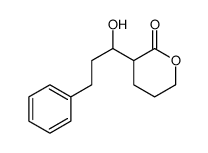 3-(1-hydroxy-3-phenylpropyl)oxan-2-one结构式