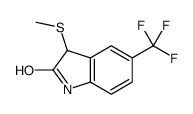 3-methylsulfanyl-5-(trifluoromethyl)-1,3-dihydroindol-2-one结构式