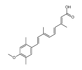 (2Z,4Z,6Z,8Z)-9-(4-methoxy-2,5-dimethylphenyl)-3,7-dimethylnona-2,4,6,8-tetraenoic acid结构式