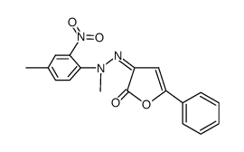 3-[Methyl-(4-methyl-2-nitro-phenyl)-hydrazono]-5-phenyl-3H-furan-2-one结构式