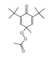 3,5-di-tert-butyl-1-methyl-4-oxocyclohexa-2,5-dien-1-yl ethaneperoxoate结构式
