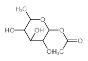 (3,4,5-trihydroxy-6-methyl-oxan-2-yl) acetate结构式
