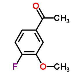 4'-氟-3'-甲氧基苯乙酮结构式