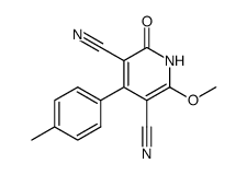 6-methoxy-2-oxo-4-p-tolyl-1,2-dihydro-pyridine-3,5-dicarbonitrile Structure