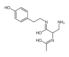 2-acetamido-3-amino-N-[2-(4-hydroxyphenyl)ethyl]propanamide结构式