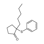 2-n-Pentyl-2-phenylthio-cyclopentanon结构式