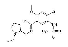 4-chloro-N-[(1-ethylpyrrolidin-2-yl)methyl]-2-methoxy-5-(sulfamoylamino)benzamide结构式