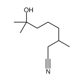 7-hydroxy-3,7-dimethyloctanenitrile结构式