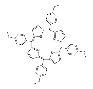 5,10,15,20-tetra-(p-methoxyphenyl)-21,23-dithiaporphyrin结构式