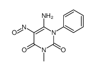 6-amino-3-methyl-5-nitroso-1-phenylpyrimidine-2,4-dione结构式