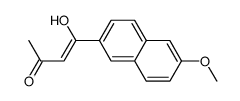 4-羟基-4-(6-甲氧基-2-萘)-3-丁烯-2-酮结构式