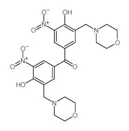 Methanone,bis[4-hydroxy-3-(4-morpholinylmethyl)-5-nitrophenyl]-结构式