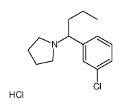 1-(1-(m-Chlorophenyl)butyl)pyrrolidine hydrochloride Structure