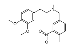 2-(3,4-dimethoxyphenyl)-N-[(4-methyl-3-nitrophenyl)methyl]ethanamine Structure