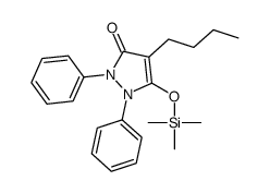4-Butyl-1,2-diphenyl-5-[(trimethylsilyl)oxy]-1H-pyrazol-3(2H)-one结构式
