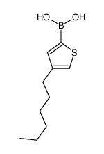 4-Hexylthiophene-2-boronic acid结构式