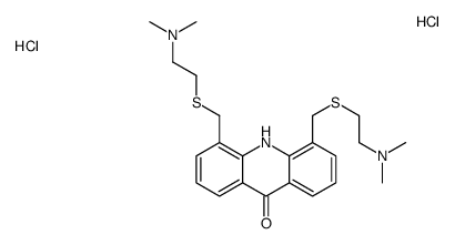 4,5-bis[2-(dimethylamino)ethylsulfanylmethyl]-10H-acridin-9-one,dihydrochloride Structure