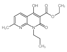 4-羟基-7-甲基-2-氧代-1-丙基-1,2-二氢-1,8-萘啶-3-羧酸乙酯结构式