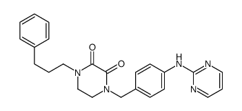 1-(3-phenylpropyl)-4-[[4-(pyrimidin-2-ylamino)phenyl]methyl]piperazine-2,3-dione结构式