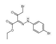 ethyl γ-bromo-(4-bromophenyl)azoacetoacetate Structure