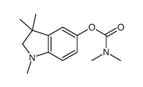 N,N-dimethylcarbamic acid 2,3-dihydro-1,3,3-trimethylindol-5-yl ester结构式