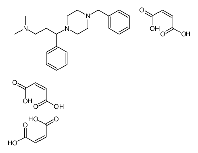 3-(4-benzylpiperazin-1-yl)-N,N-dimethyl-3-phenylpropan-1-amine,(E)-but-2-enedioic acid结构式
