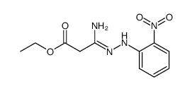 ethyl 3-amino-3-(2-(2-nitrophenyl)hydrazono)propanoate结构式
