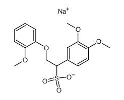 sodium 1-(3,4-dimethoxyphenyl)-2-(2-methoxyphenoxy)ethane-1-sulfonate Structure