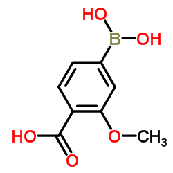 3-甲氧基-4-羧基苯硼酸结构式