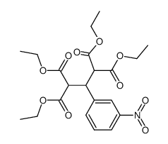 2-(3-nitro-phenyl)-propane-1,1,3,3-tetracarboxylic acid tetraethyl ester Structure