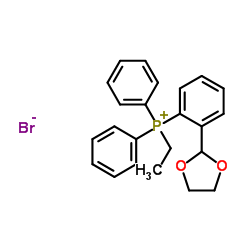 2-(1,3-二氧戊环-2-基)乙基三苯基溴化鏻结构式