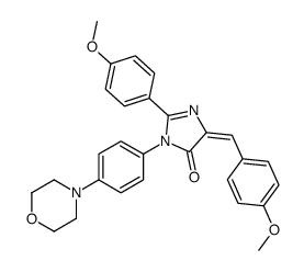 (5Z)-2-(4-methoxyphenyl)-5-[(4-methoxyphenyl)methylidene]-3-(4-morpholin-4-ylphenyl)imidazol-4-one结构式