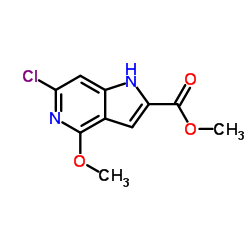 6-氯-4-甲氧基-1H-吡咯并[3,2-c]吡啶-2-羧酸甲酯结构式