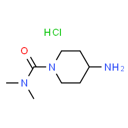 4-氨基-N,N-二甲基哌啶-1-甲酰胺盐酸盐结构式