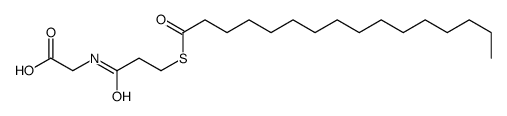2-(3-hexadecanoylsulfanylpropanoylamino)acetic acid Structure