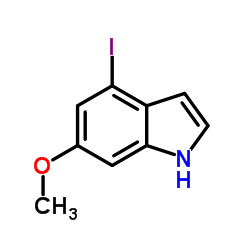 4-碘-6-甲氧基-1H-吲哚结构式