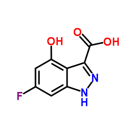 6-Fluoro-4-hydroxy-1H-indazole-3-carboxylic acid Structure