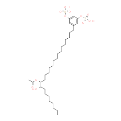 5-(16-Acetyloxy-17-hydroxypentacosyl)benzene-1,3-diol 1,3-bissulfuric acid结构式