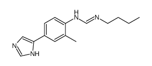 N'-butyl-N-[4-(1H-imidazol-5-yl)-2-methylphenyl]methanimidamide结构式