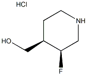 ((3R,4S)-rel-3-氟哌啶-4-基)甲醇盐酸盐结构式