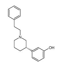 (S)-3-(3-hydroxyphenyl)-N-(2-phenylethyl)piperidine Structure