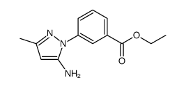 Benzoic acid, 3-(5-amino-3-methyl-1H-pyrazol-1-yl)-, ethyl ester Structure