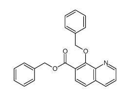 7-Quinolinecarboxylic acid, 8-(phenylmethoxy)-, phenylmethyl ester结构式